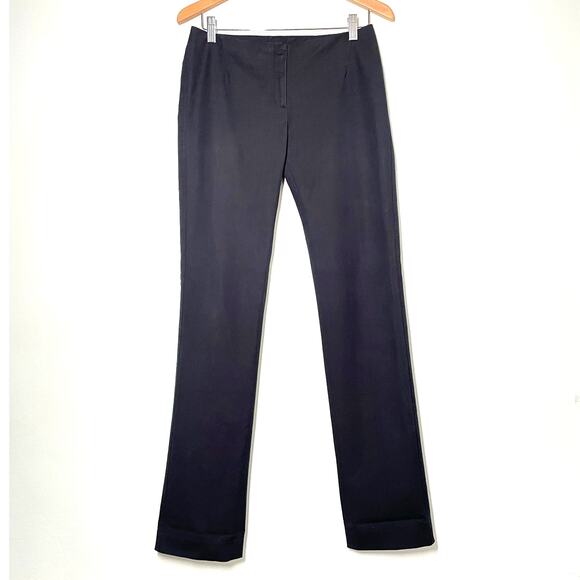 JOSEPH Designer Low Rise Navy Blue Straight Leg Trousers Women's Sz 38UK 6US - Picture 1 of 8